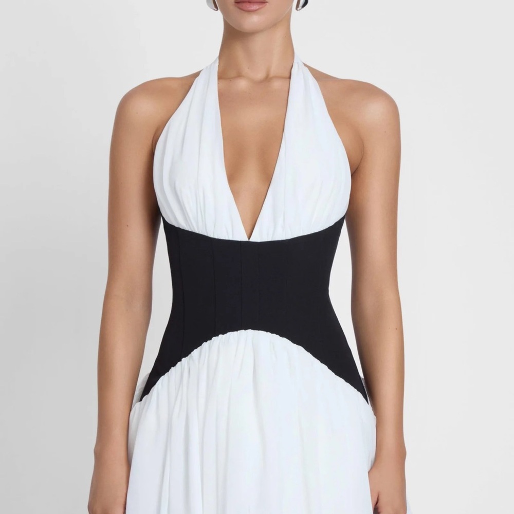 Black and White Corset Mini Dress